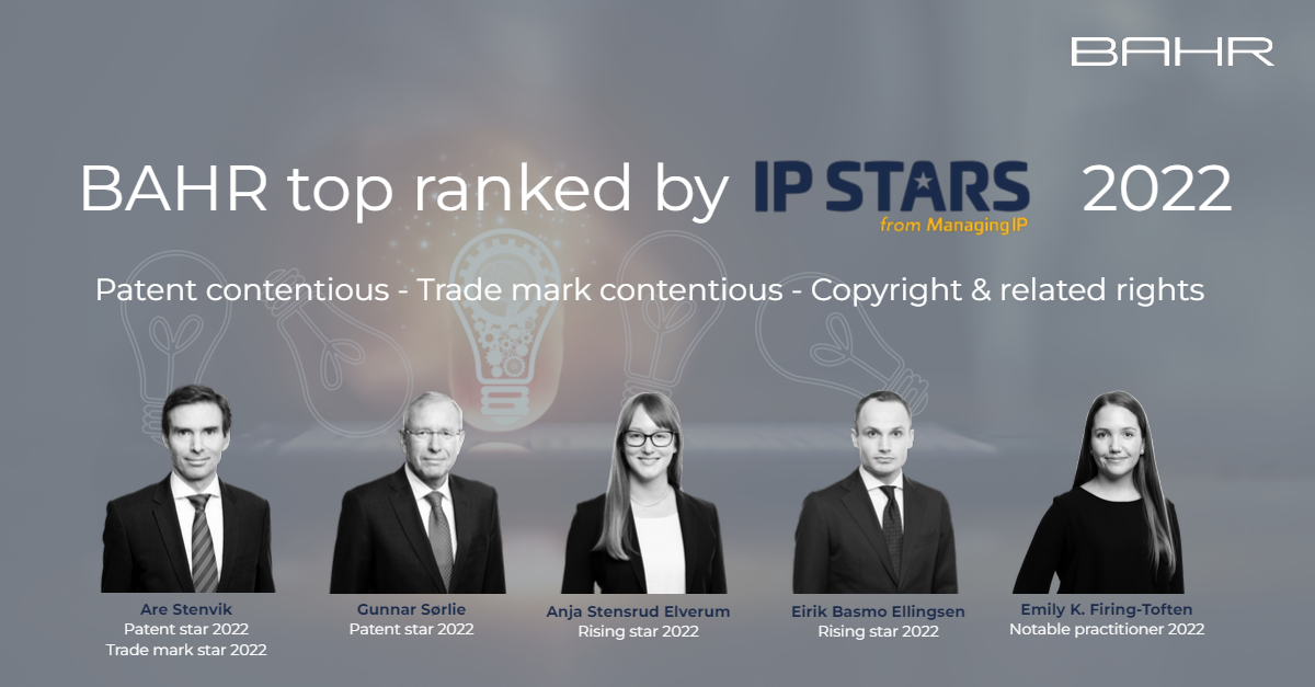 BAHR recognised as leading European IP firm by IP STARS 2022